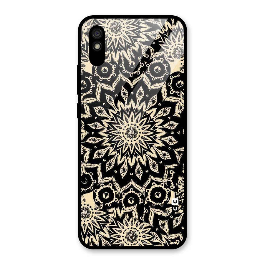 Golden Mandala Glass Back Case for Redmi 9i