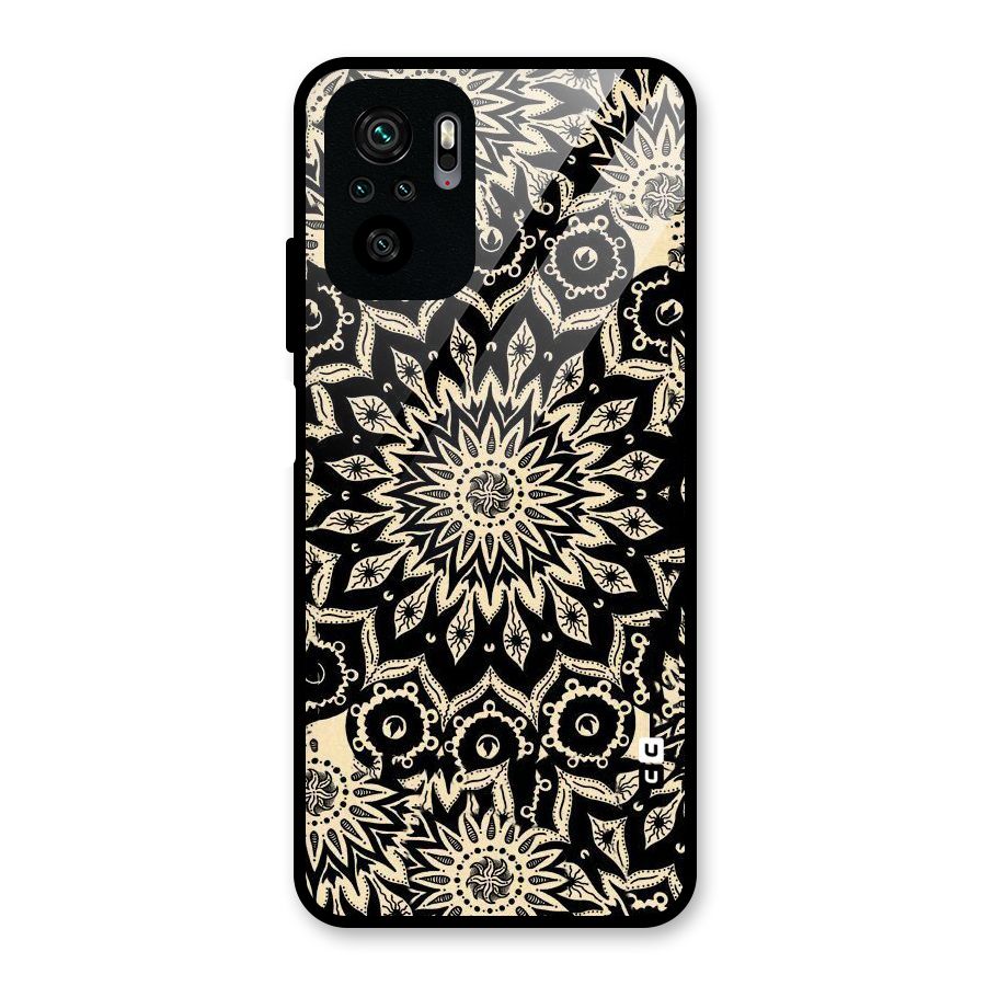 Golden Mandala Glass Back Case for Redmi Note 10S