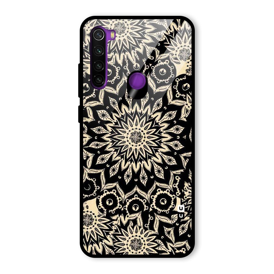 Golden Mandala Glass Back Case for Redmi Note 8