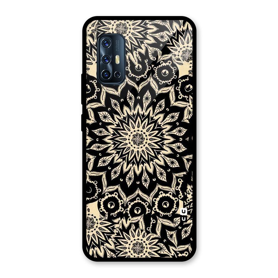 Golden Mandala Glass Back Case for Vivo V17