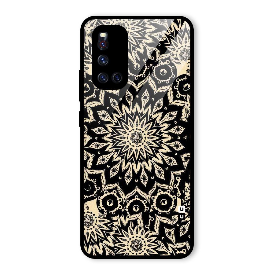 Golden Mandala Glass Back Case for Vivo V19