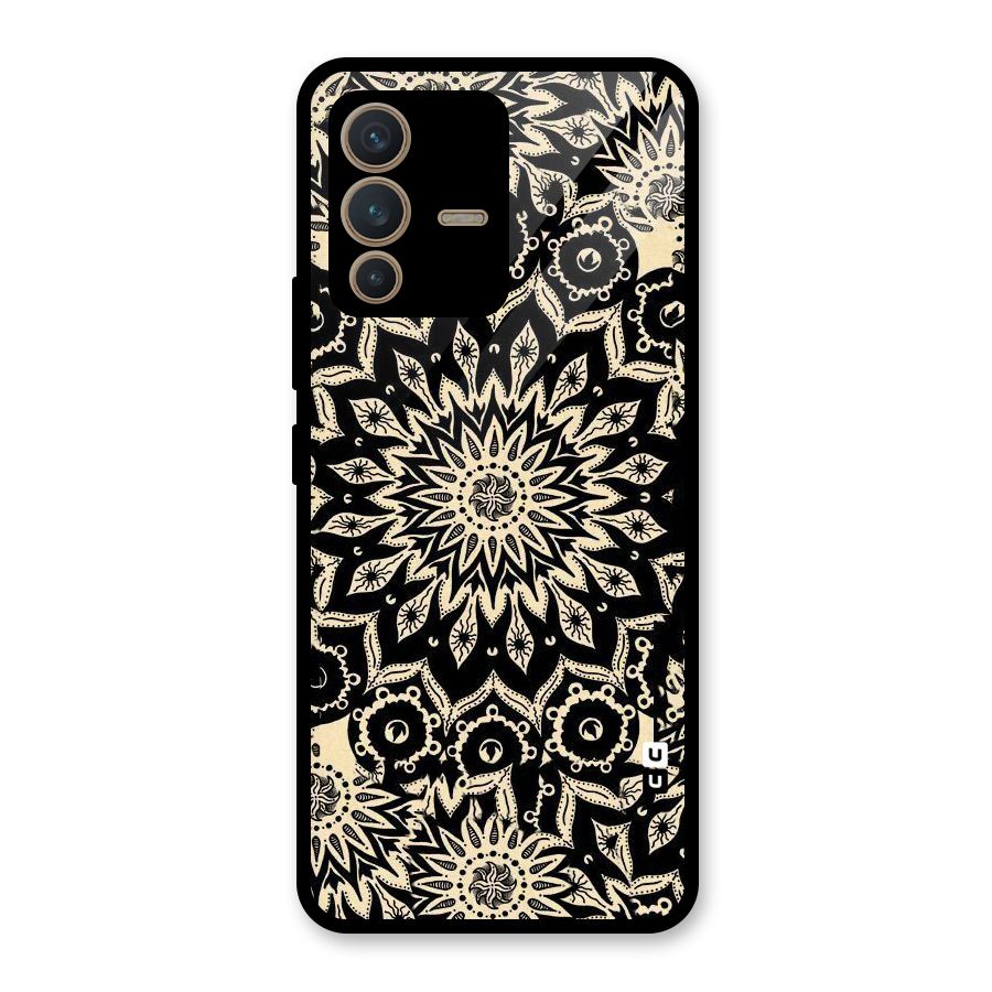 Golden Mandala Glass Back Case for Vivo V23 5G