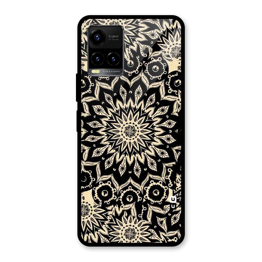 Golden Mandala Glass Back Case for Vivo Y21T