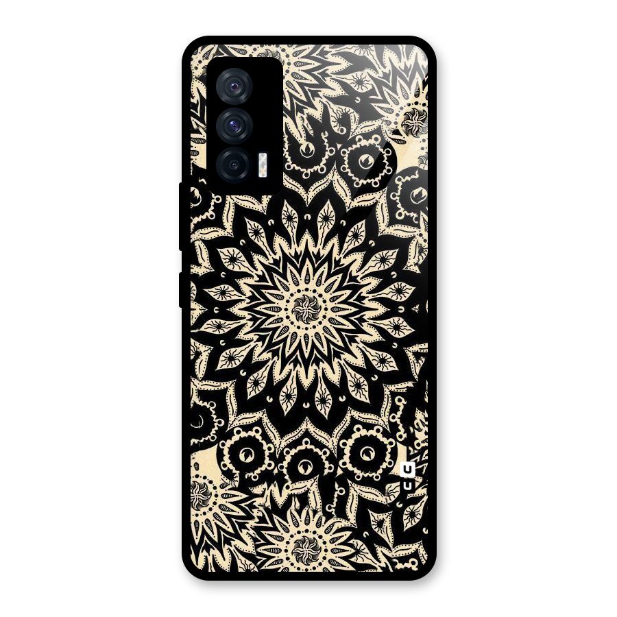 Golden Mandala Glass Back Case for Vivo iQOO 7 5G