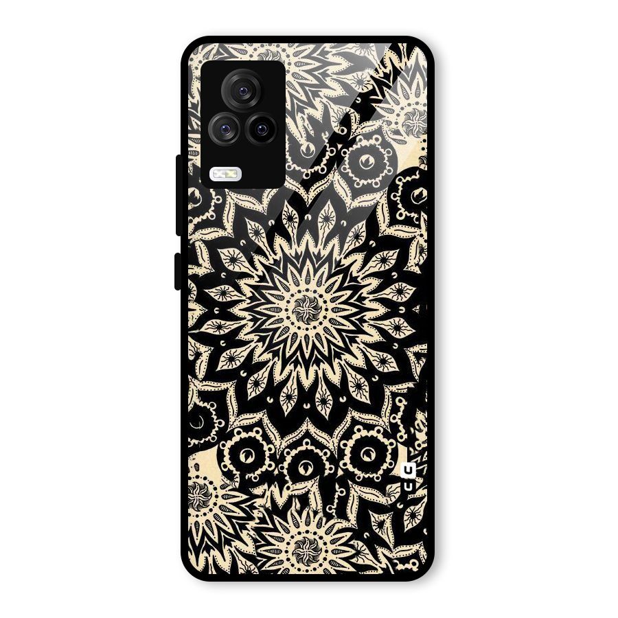 Golden Mandala Glass Back Case for Vivo iQOO 7 Legend 5G