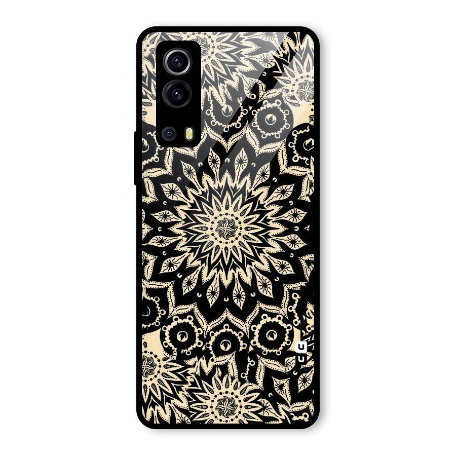 Golden Mandala Glass Back Case for Vivo iQOO Z3