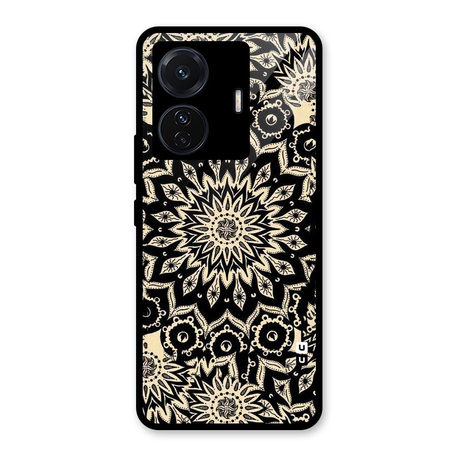 Golden Mandala Glass Back Case for Vivo iQOO Z6 Pro