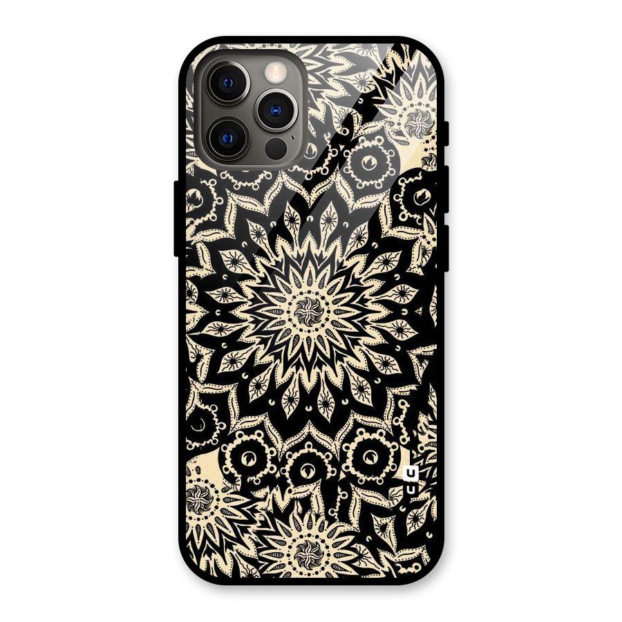 Golden Mandala Glass Back Case for iPhone 12 Pro