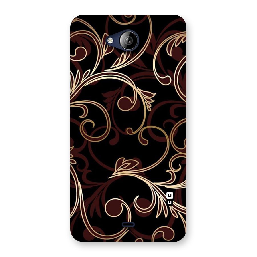 Golden Maroon Beauty Back Case for Canvas Play Q355