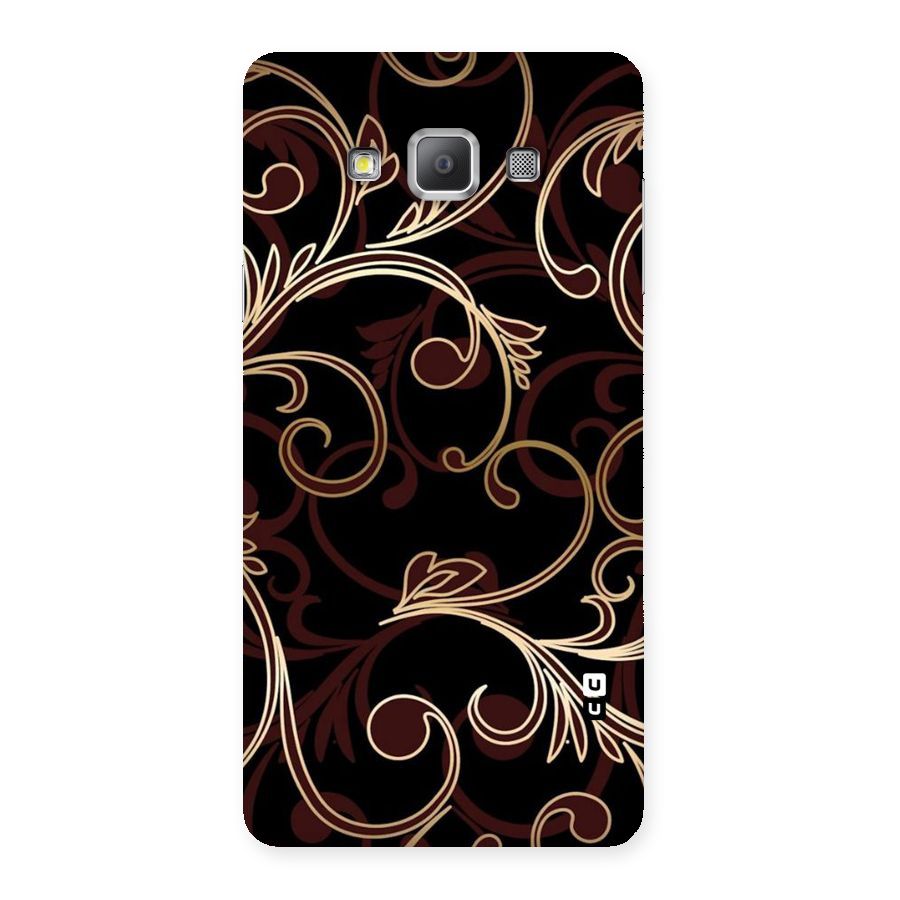 Golden Maroon Beauty Back Case for Galaxy A7
