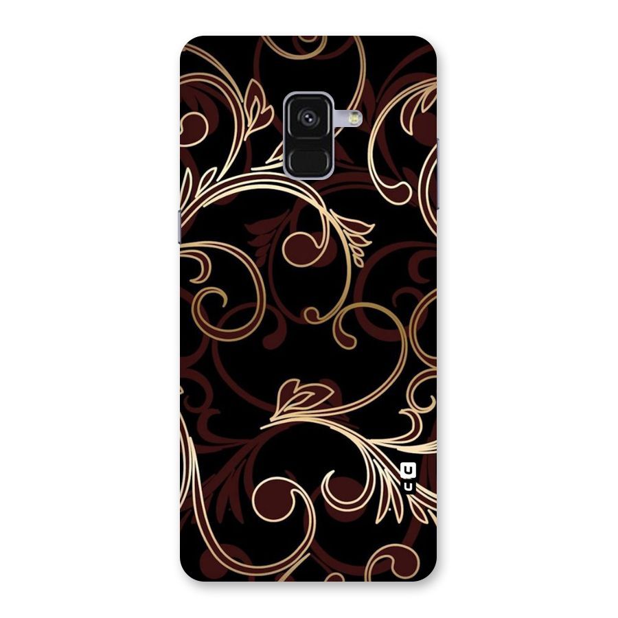 Golden Maroon Beauty Back Case for Galaxy A8 Plus