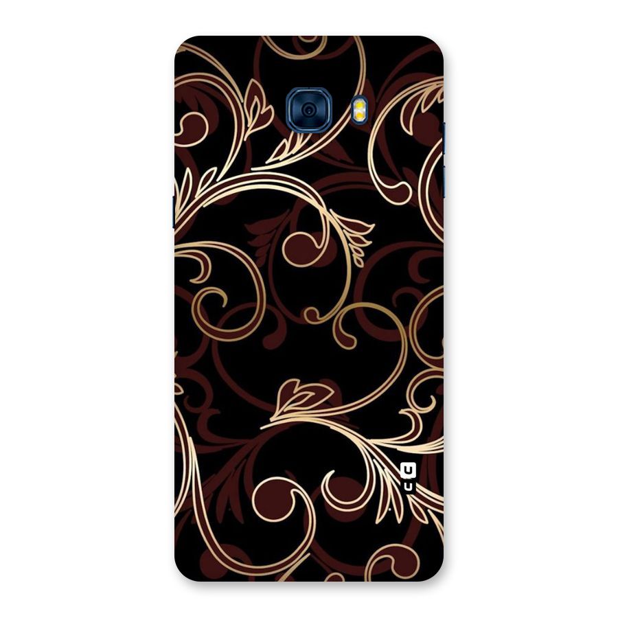 Golden Maroon Beauty Back Case for Galaxy C7 Pro