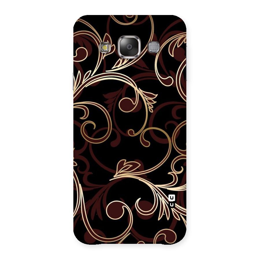 Golden Maroon Beauty Back Case for Galaxy E7
