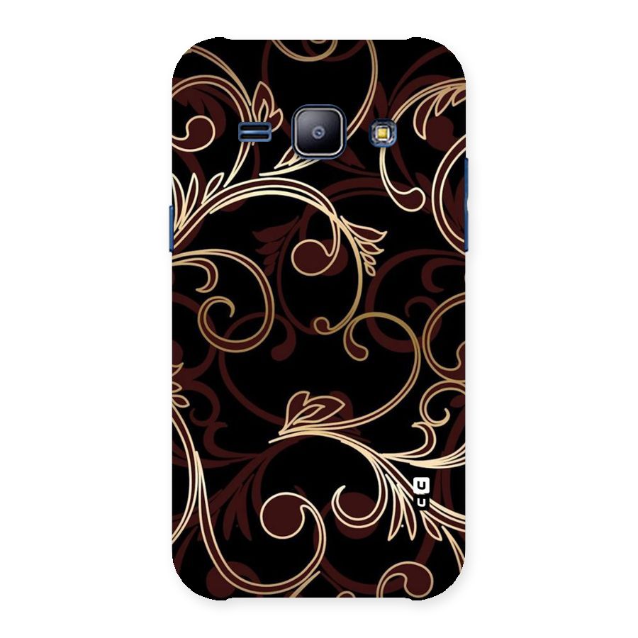 Golden Maroon Beauty Back Case for Galaxy J1