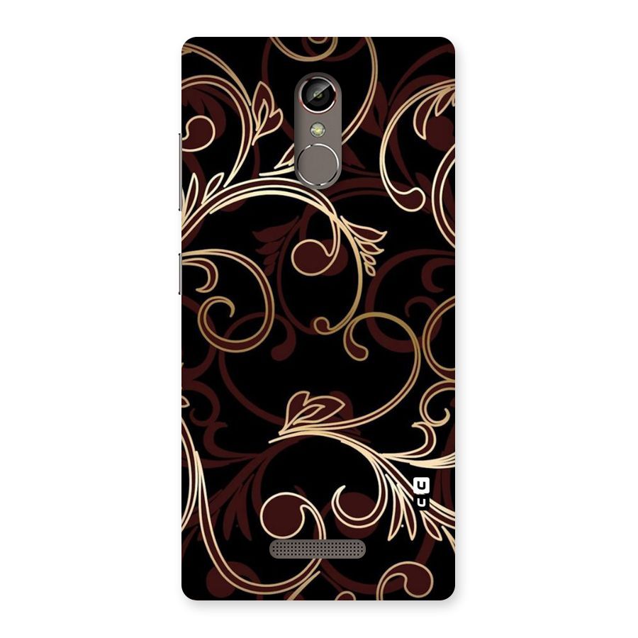 Golden Maroon Beauty Back Case for Gionee S6s