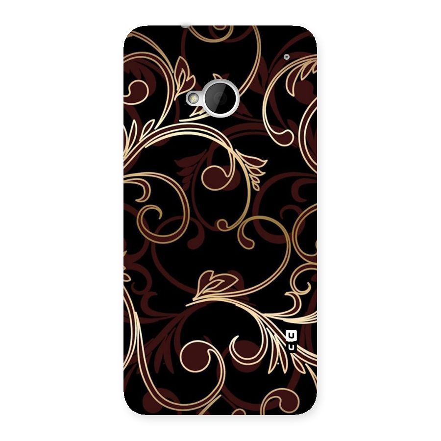 Golden Maroon Beauty Back Case for HTC One M7