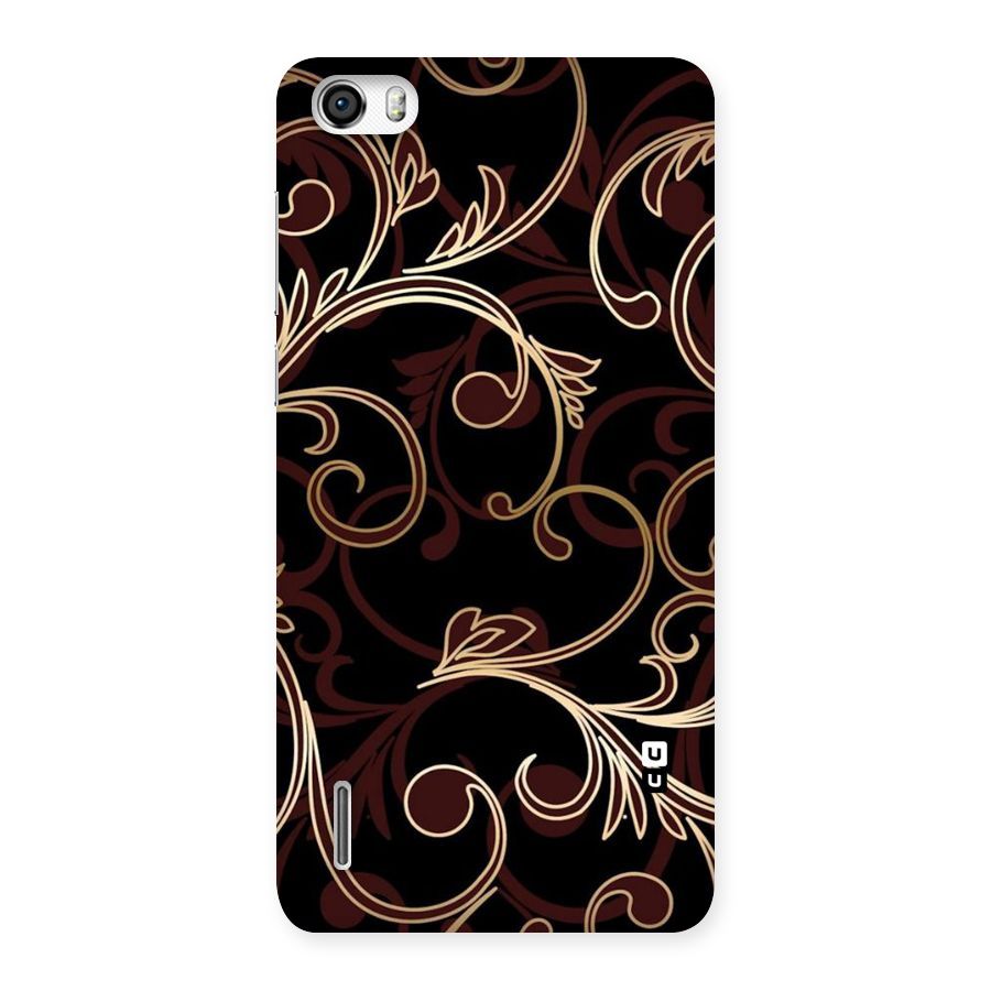 Golden Maroon Beauty Back Case for Honor 6