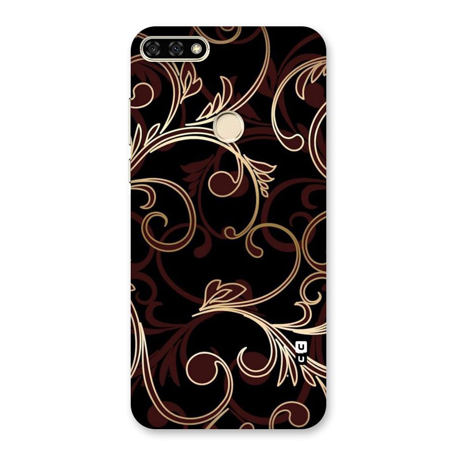 Golden Maroon Beauty Back Case for Honor 7A