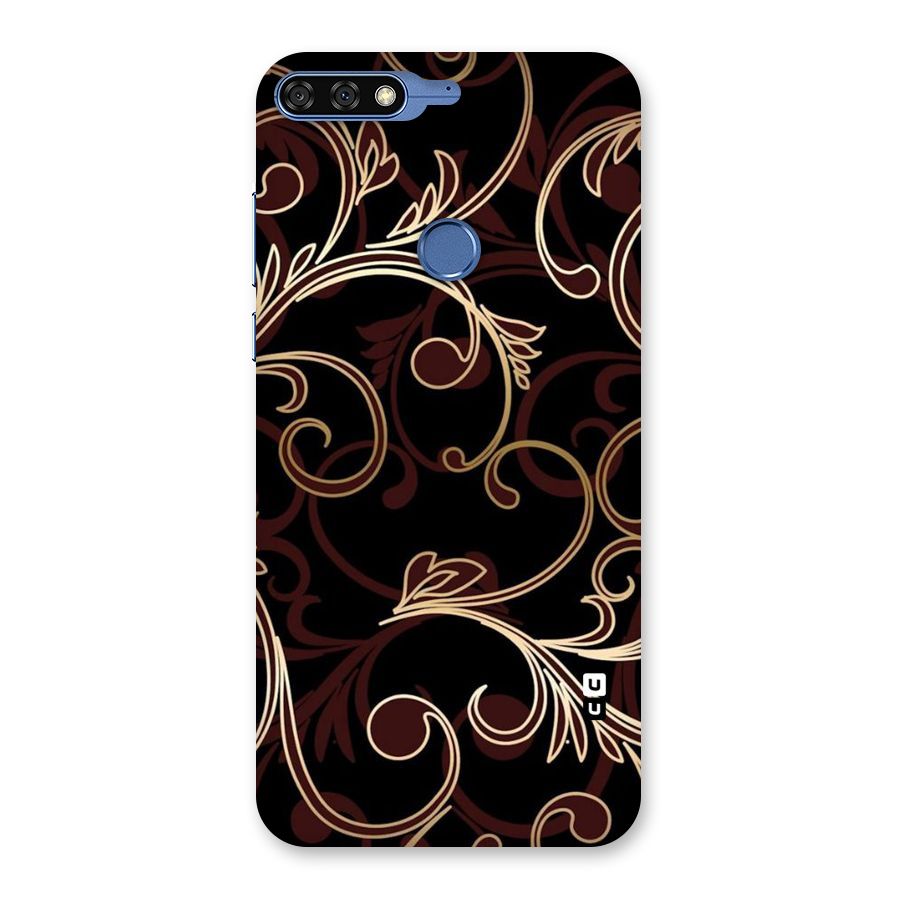 Golden Maroon Beauty Back Case for Honor 7C