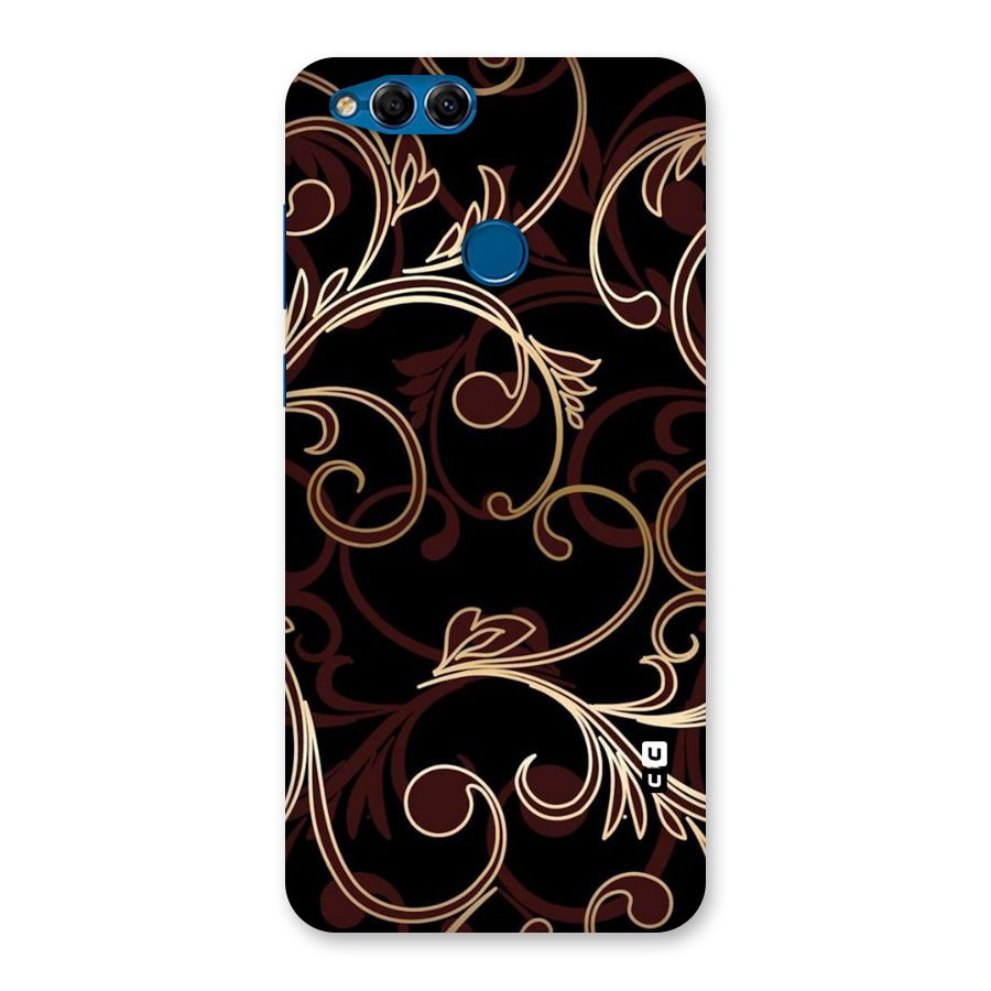 Golden Maroon Beauty Back Case for Honor 7X