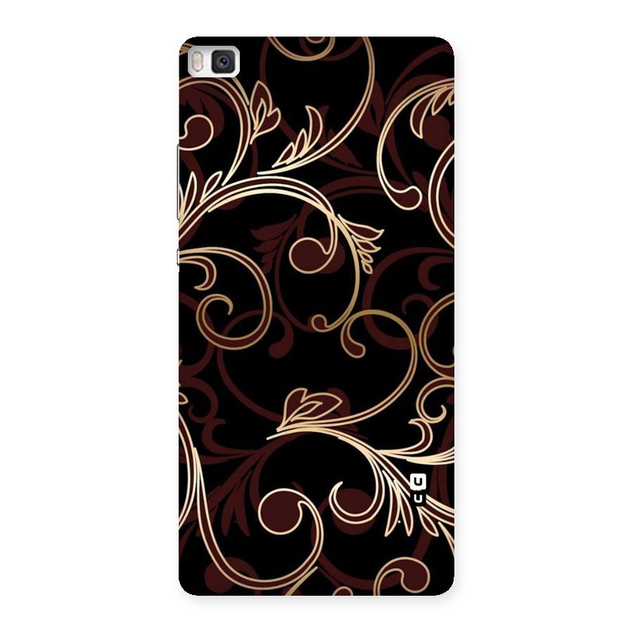 Golden Maroon Beauty Back Case for Huawei P8