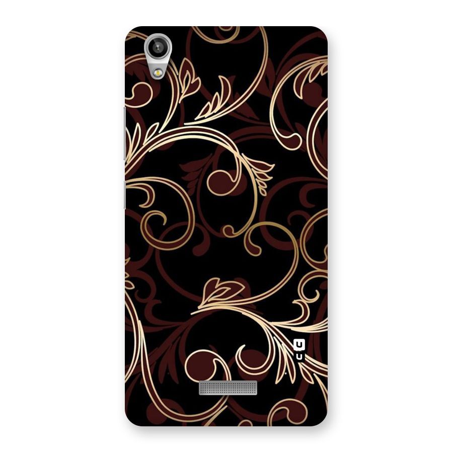 Golden Maroon Beauty Back Case for Lava-Pixel-V1