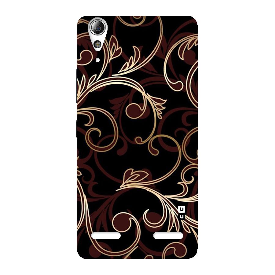 Golden Maroon Beauty Back Case for Lenovo A6000