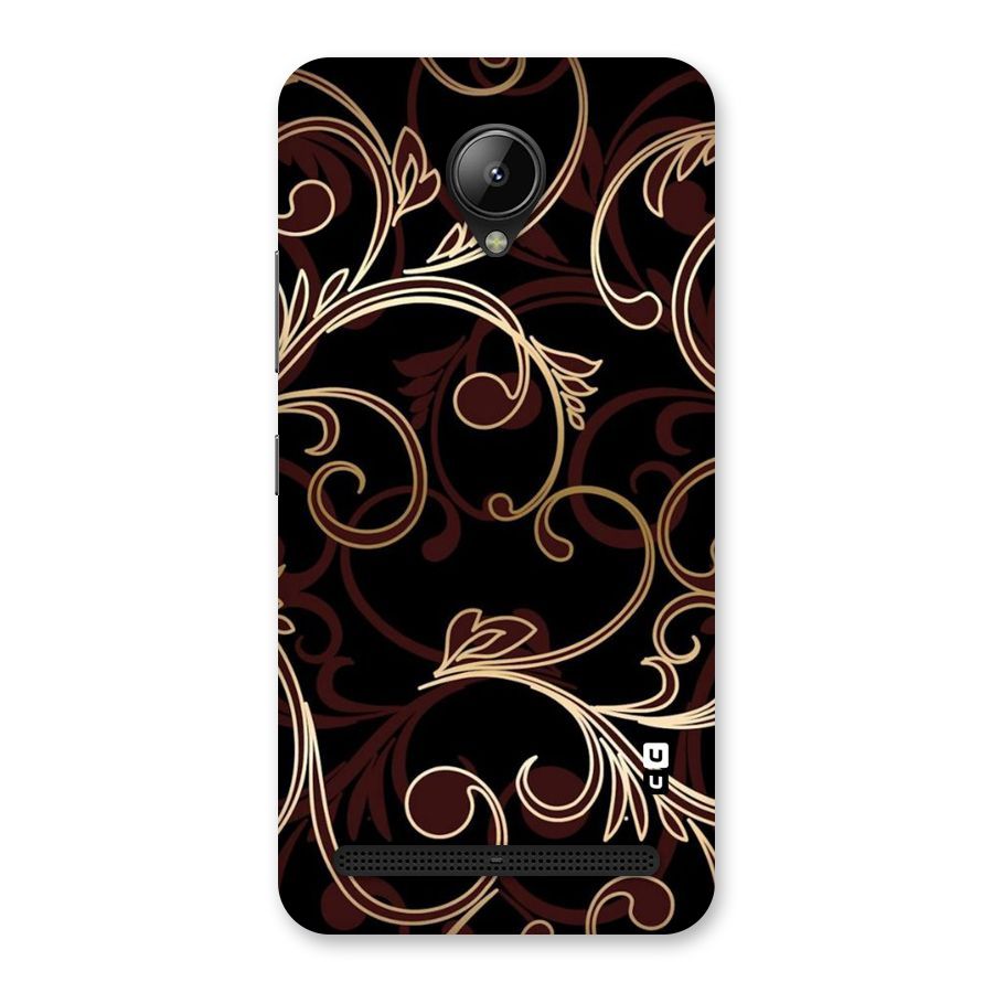 Golden Maroon Beauty Back Case for Lenovo C2