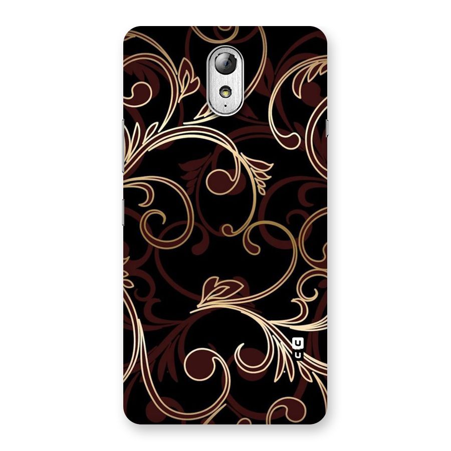 Golden Maroon Beauty Back Case for Lenovo Vibe P1M