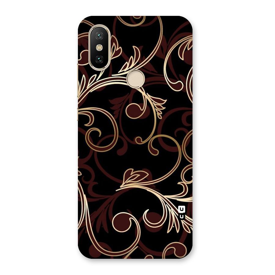 Golden Maroon Beauty Back Case for Mi A2