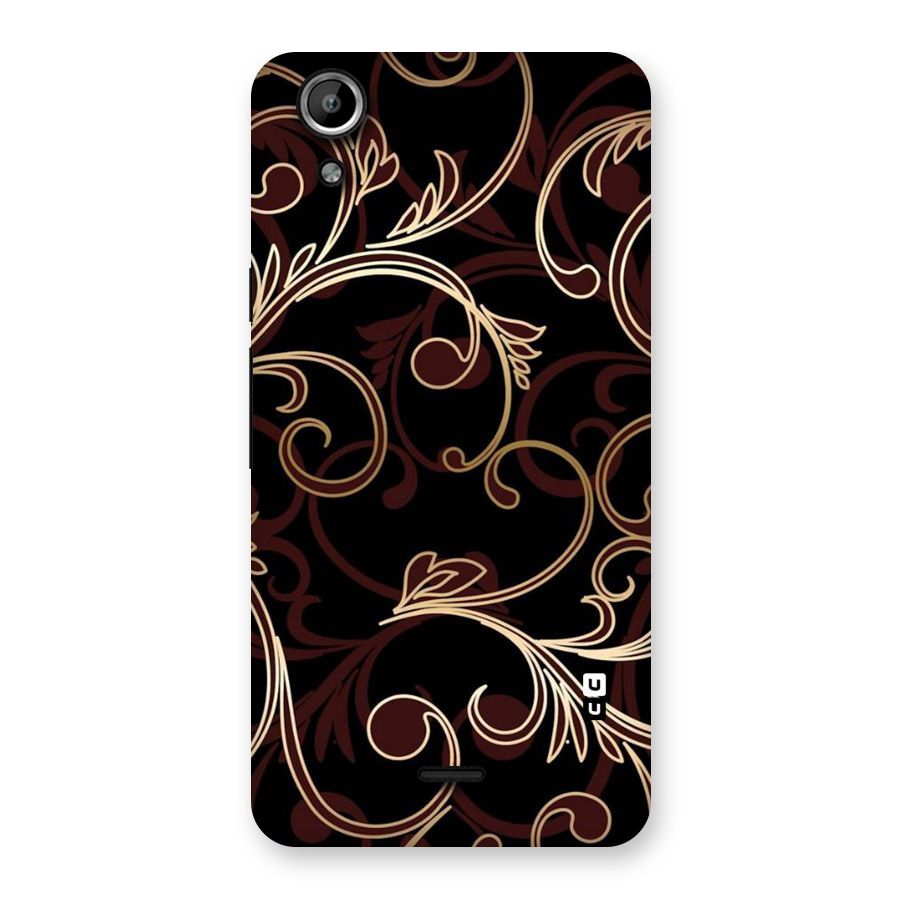 Golden Maroon Beauty Back Case for Micromax Canvas Selfie Lens Q345