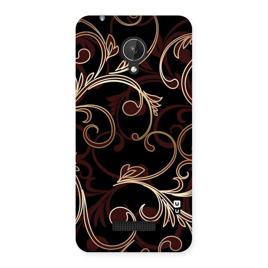 Golden Maroon Beauty Back Case for Micromax Canvas Spark Q380