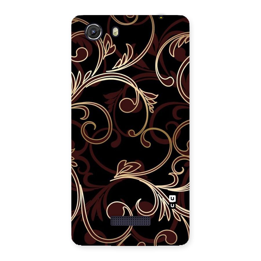 Golden Maroon Beauty Back Case for Micromax Unite 3