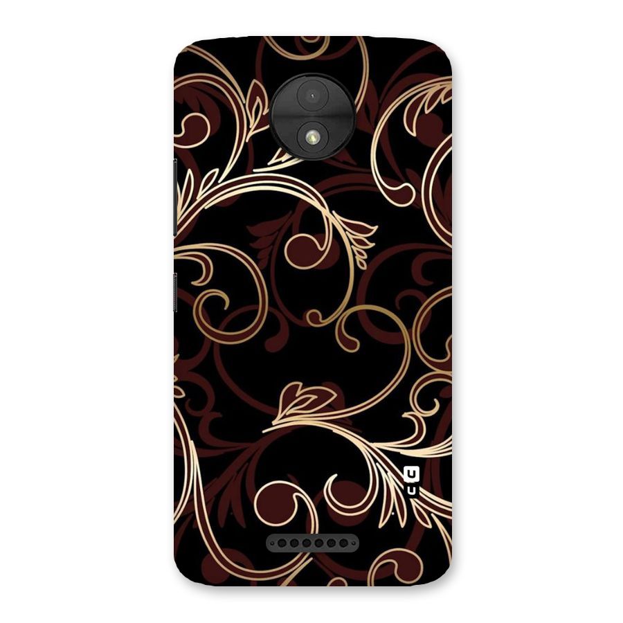 Golden Maroon Beauty Back Case for Moto C