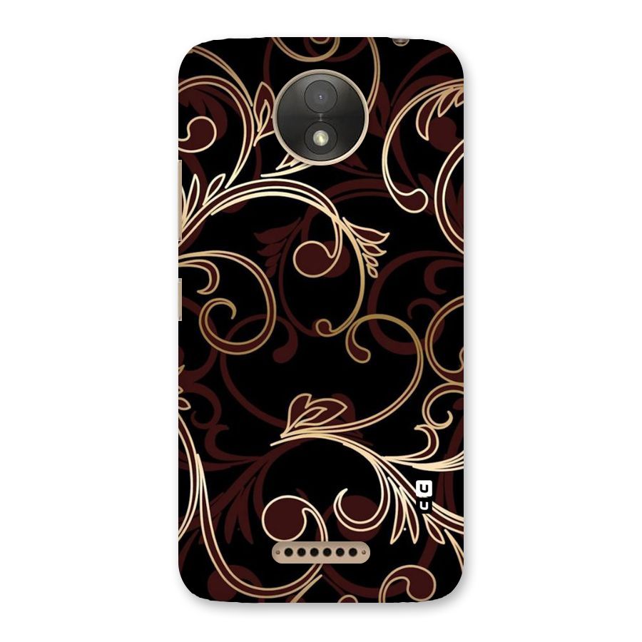 Golden Maroon Beauty Back Case for Moto C Plus