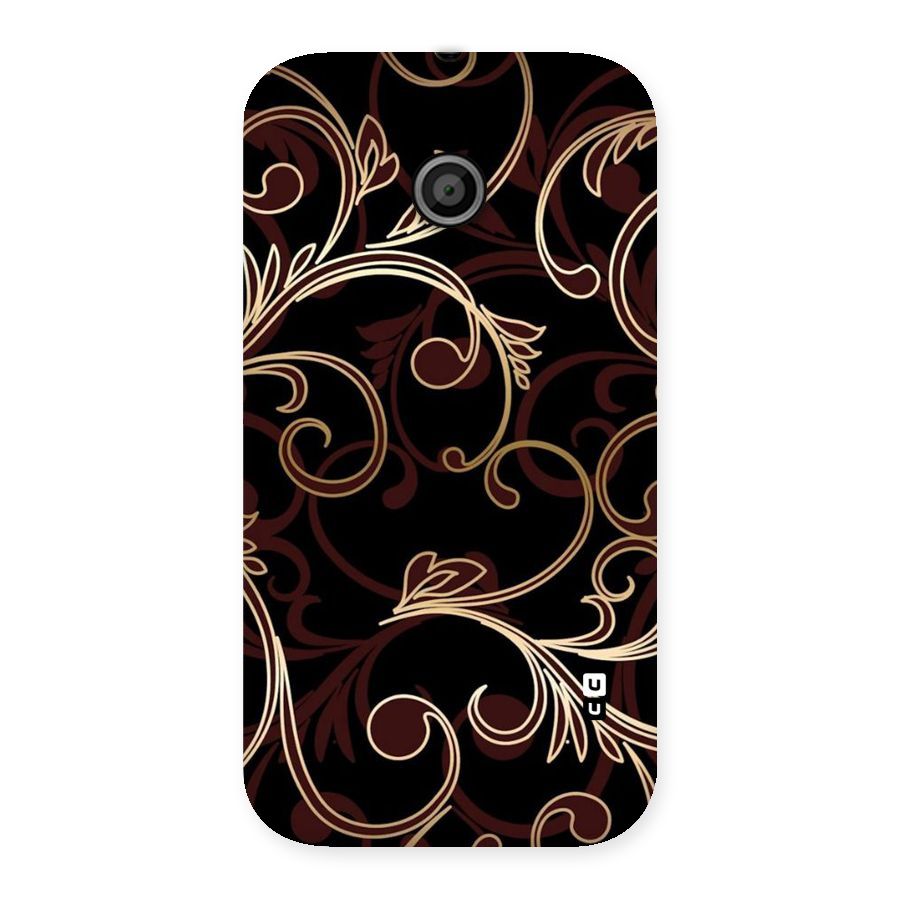 Golden Maroon Beauty Back Case for Moto E