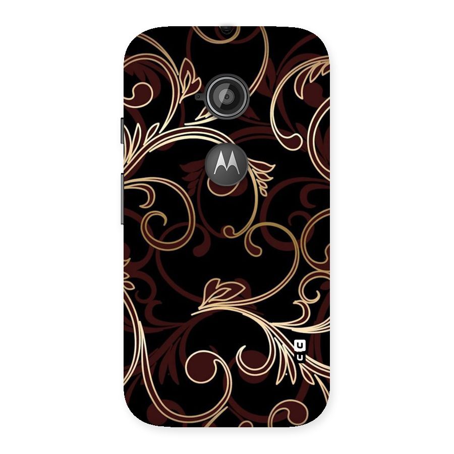Golden Maroon Beauty Back Case for Moto E 2nd Gen