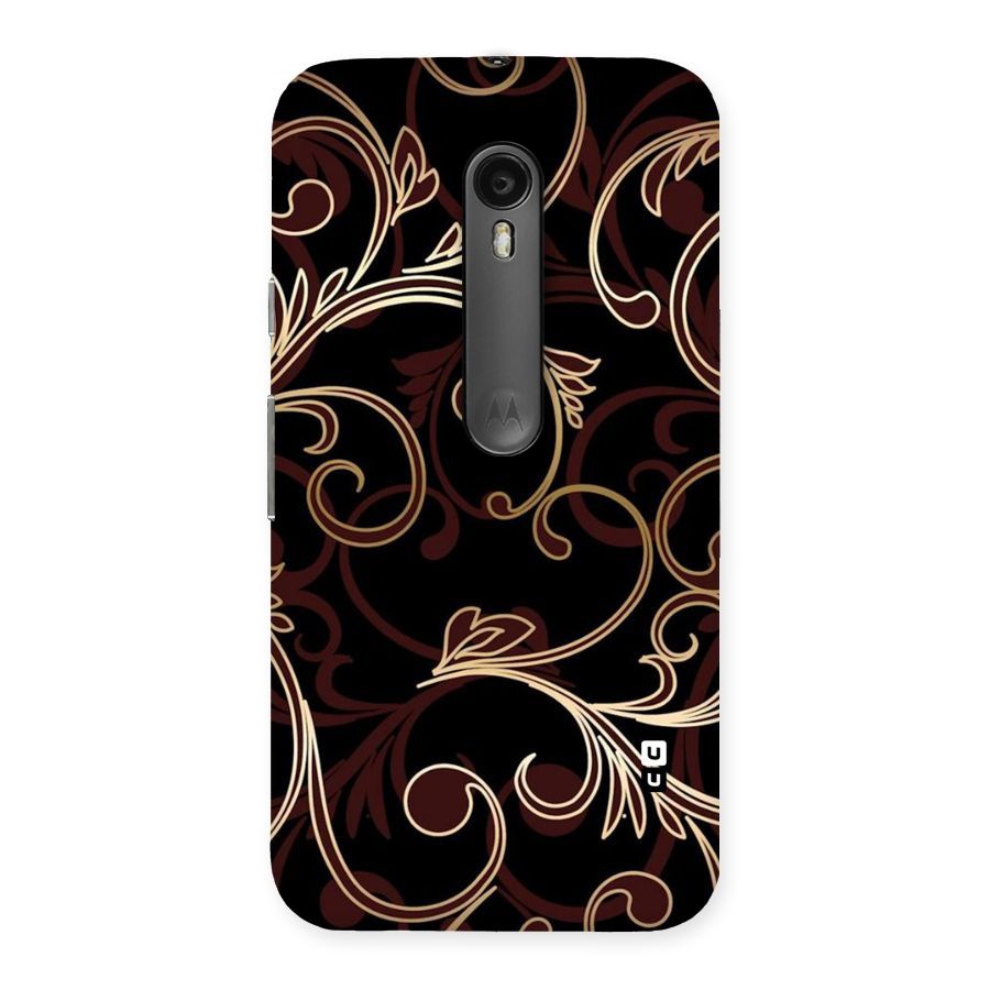 Golden Maroon Beauty Back Case for Moto G3