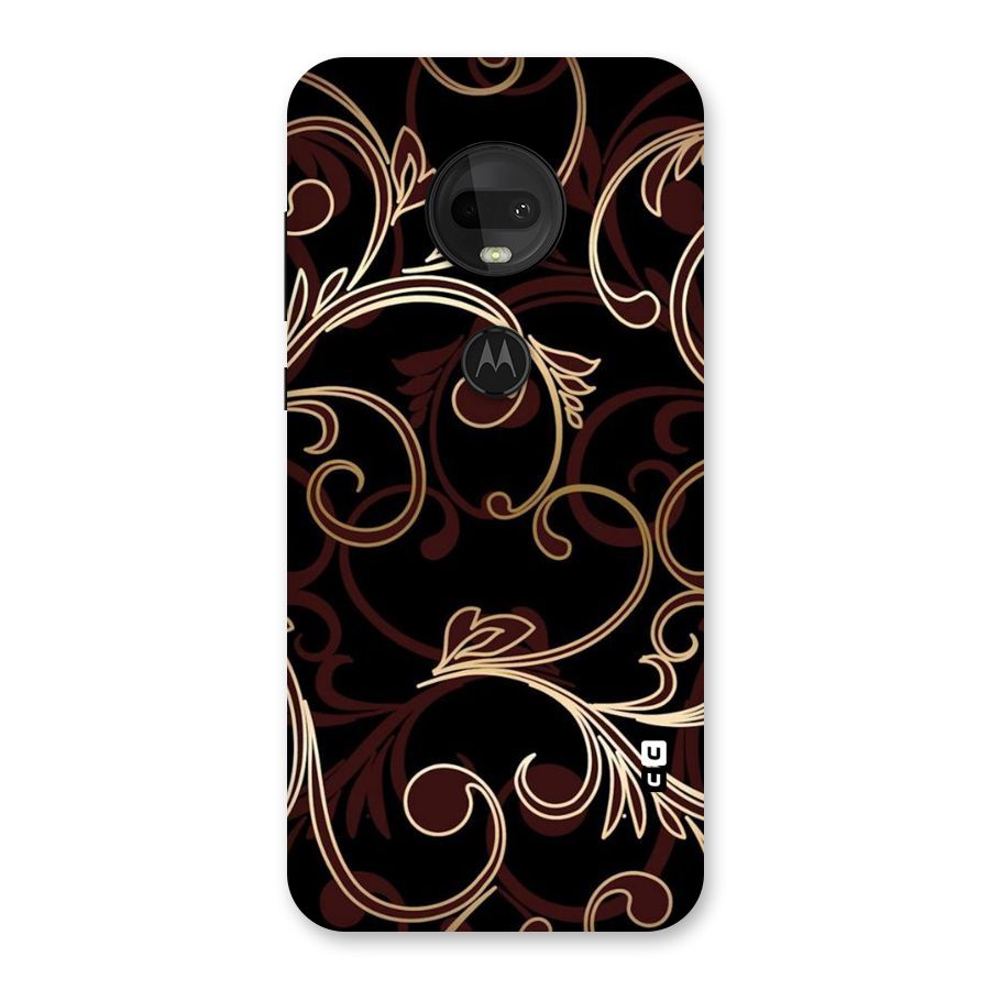 Golden Maroon Beauty Back Case for Moto G7