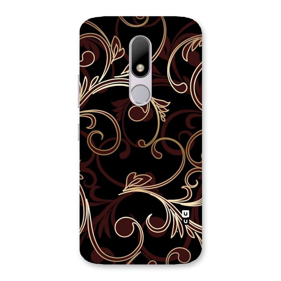 Golden Maroon Beauty Back Case for Moto M