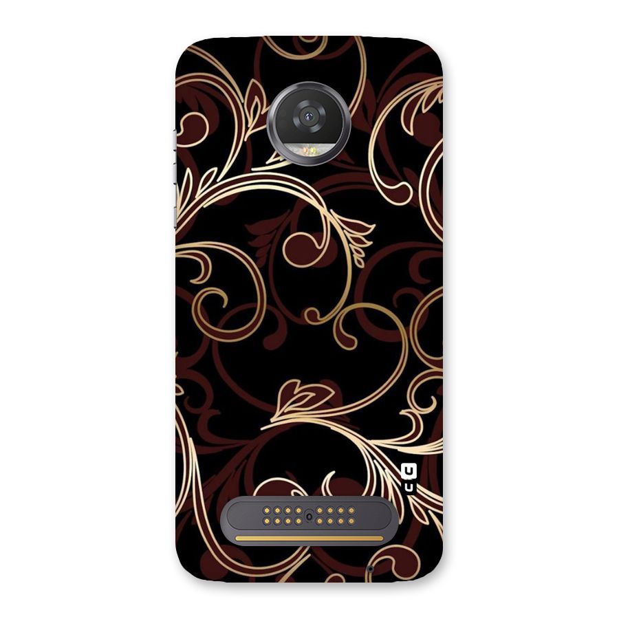 Golden Maroon Beauty Back Case for Moto Z2 Play