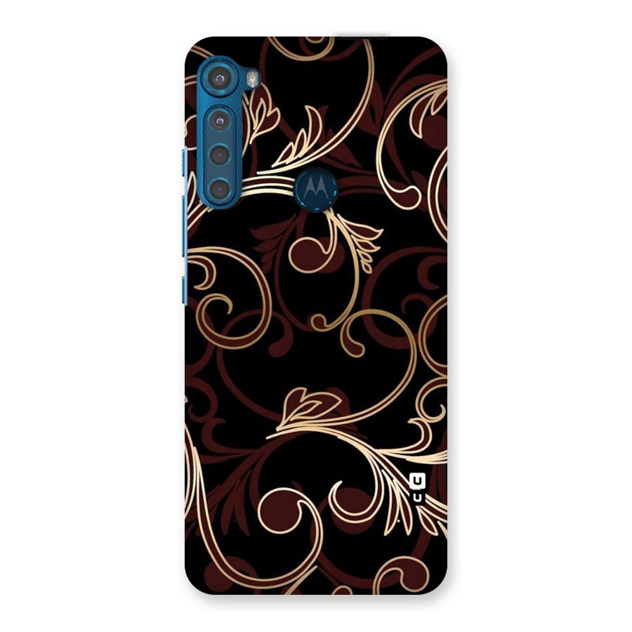 Golden Maroon Beauty Back Case for Motorola One Fusion Plus