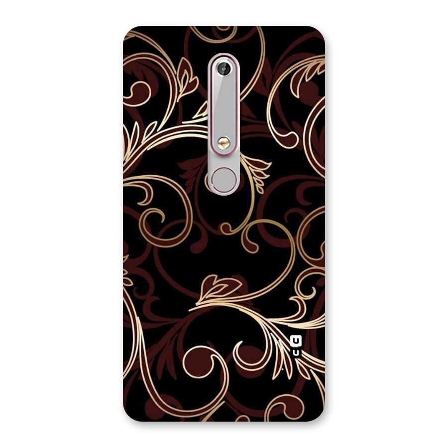 Golden Maroon Beauty Back Case for Nokia 6.1