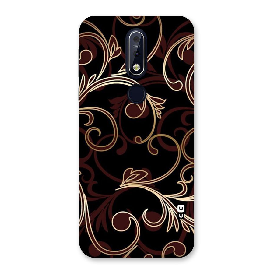 Golden Maroon Beauty Back Case for Nokia 7.1