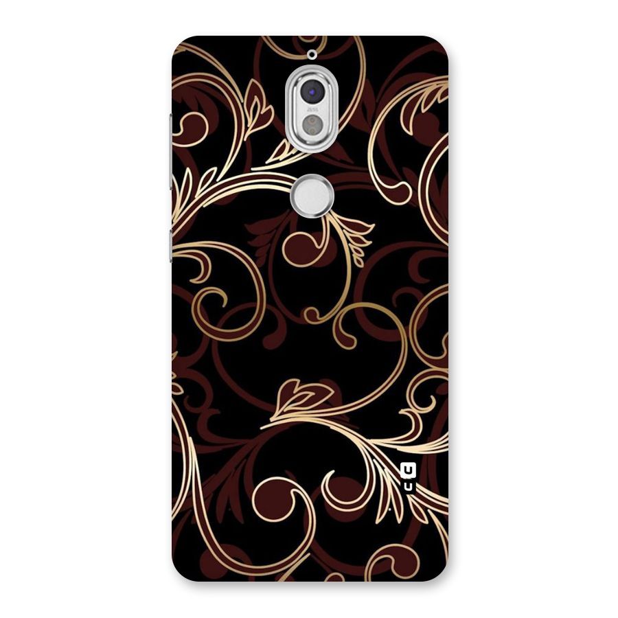 Golden Maroon Beauty Back Case for Nokia 7