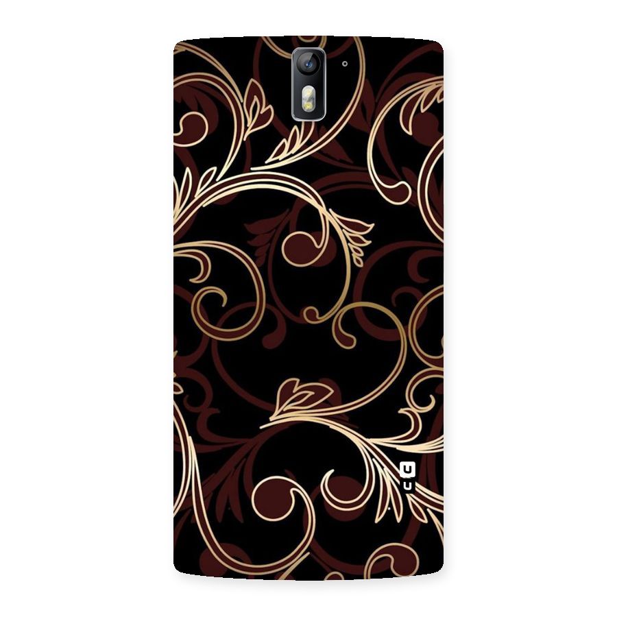 Golden Maroon Beauty Back Case for One Plus One
