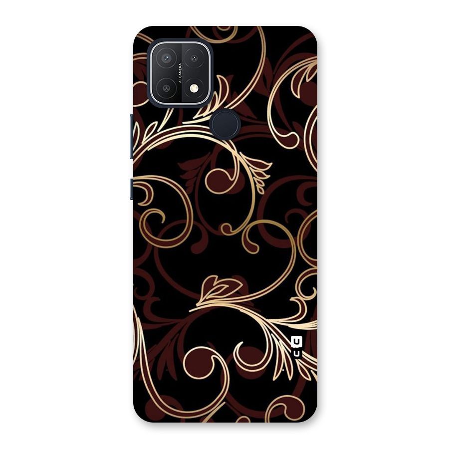 Golden Maroon Beauty Back Case for Oppo A15s