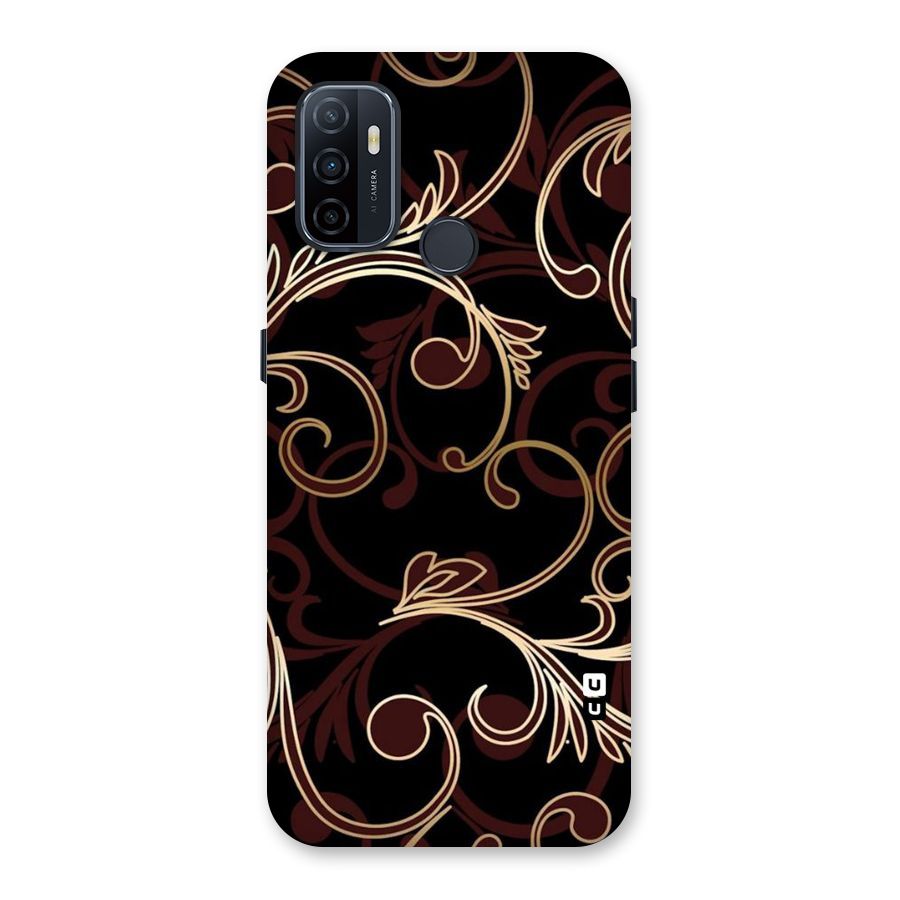 Golden Maroon Beauty Back Case for Oppo A32