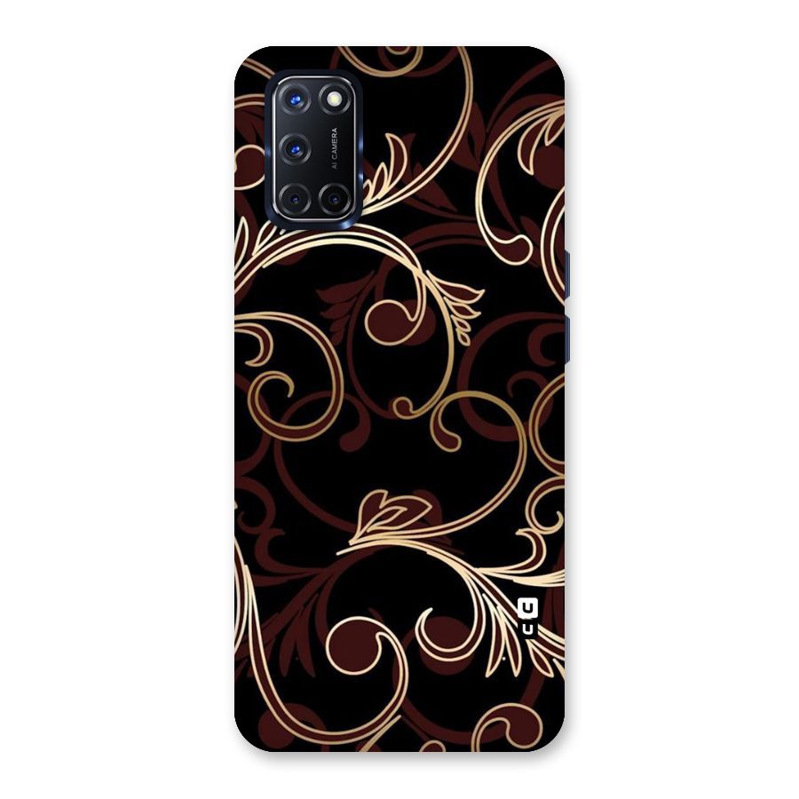 Golden Maroon Beauty Back Case for Oppo A52