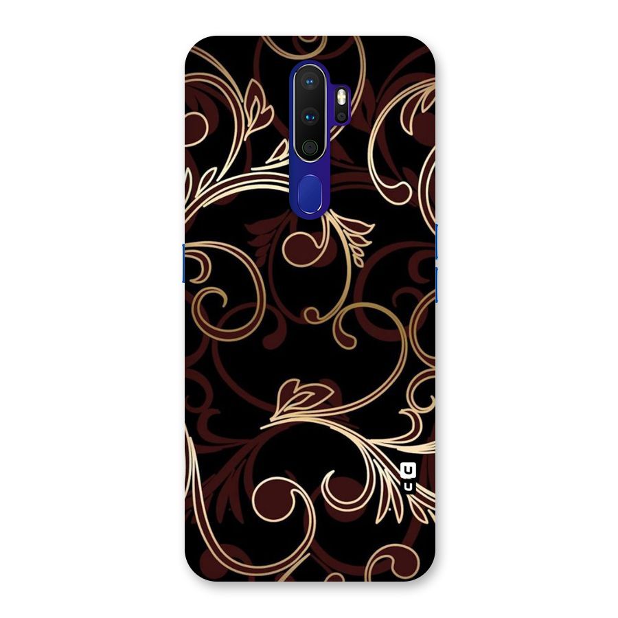 Golden Maroon Beauty Back Case for Oppo A9 (2020)